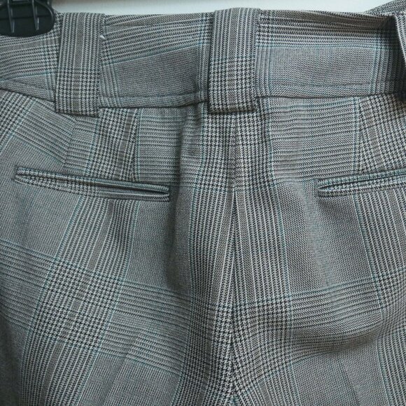 Ann Taylor LOFT Gray Plaid Dress Pants - Houndstooth Pattern - Women's Size 0P - Picture 12 of 13
